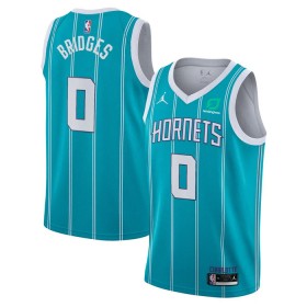 Dres Charlotte Hornets Miles Bridges 0 Jordan 2022-23 Icon Edition Teal Swingman